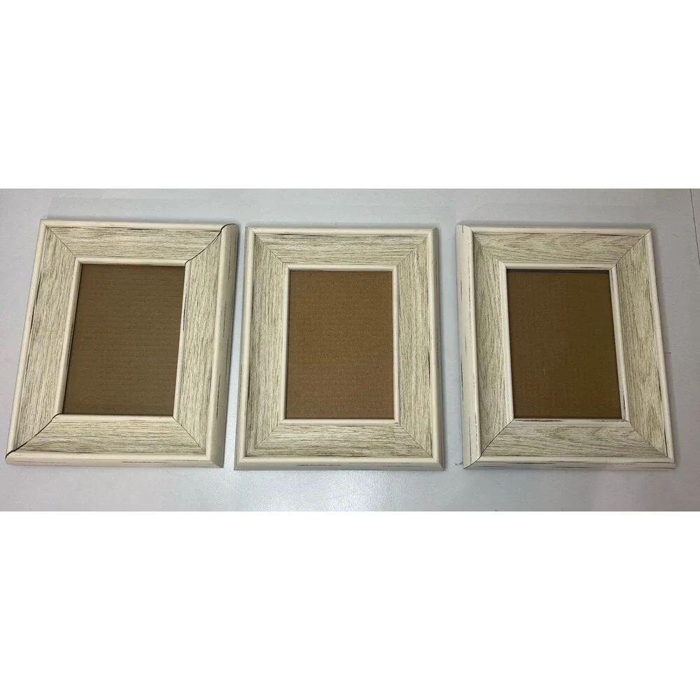 3 5x7 Antique White Picture Frames